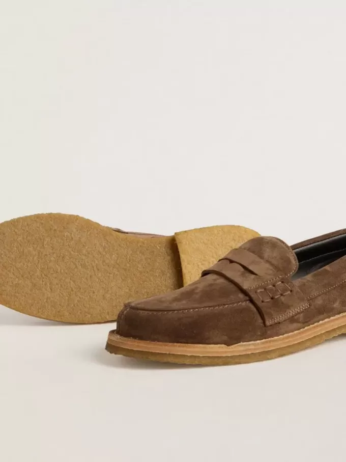 Mocasines Jerry para hombre en ante gris paloma Mocasines Jerry para hombre en ante gris paloma