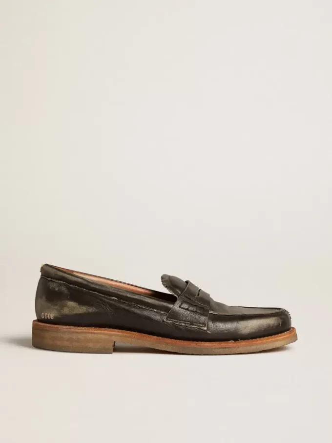 Mocasines Jerry para hombre en piel negra Mocasines Jerry para hombre en piel negra