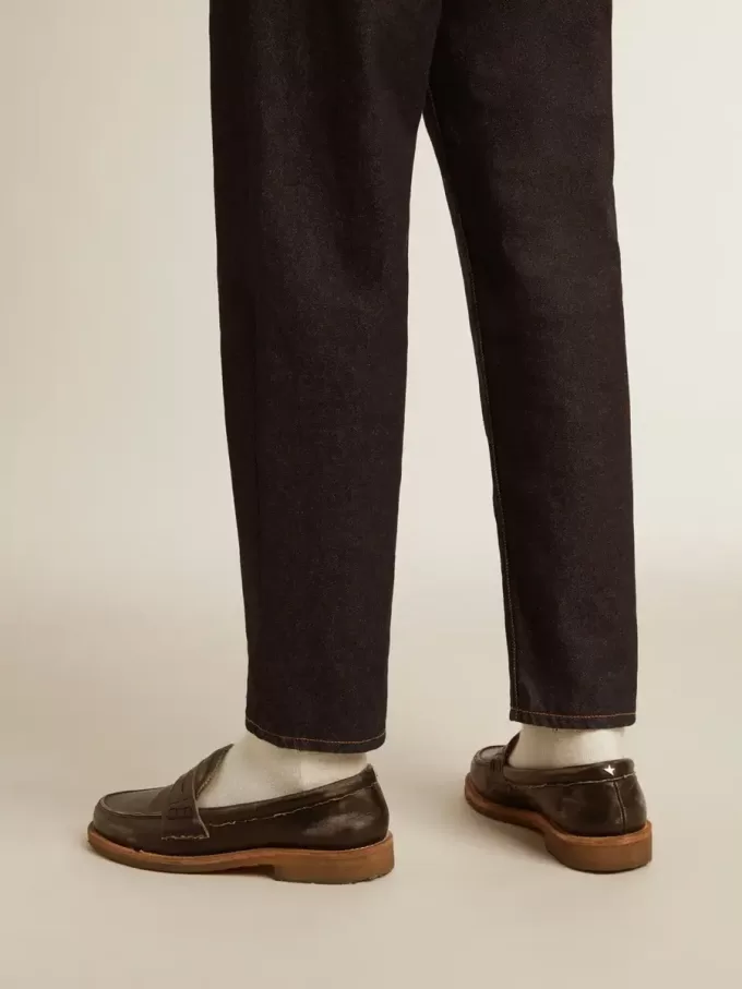 Mocasines Jerry para hombre en piel negra Mocasines Jerry para hombre en piel negra