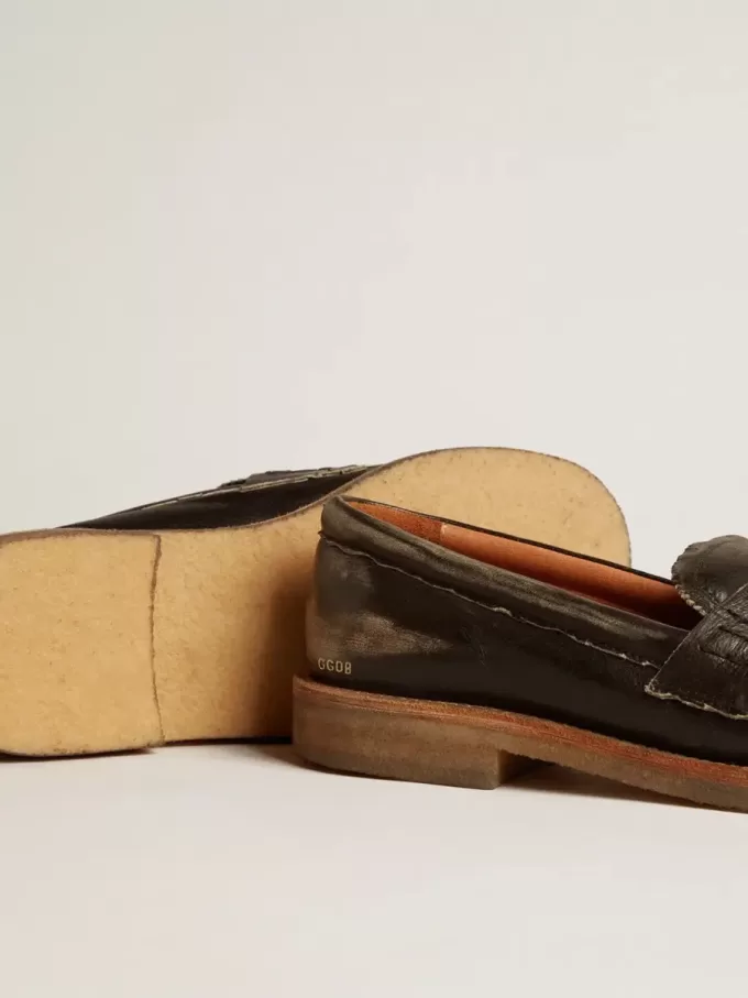 Mocasines Jerry para hombre en piel negra Mocasines Jerry para hombre en piel negra