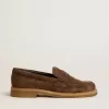 Mocasines Jerry para mujer en ante gris paloma Mocasines Jerry para mujer en ante gris paloma