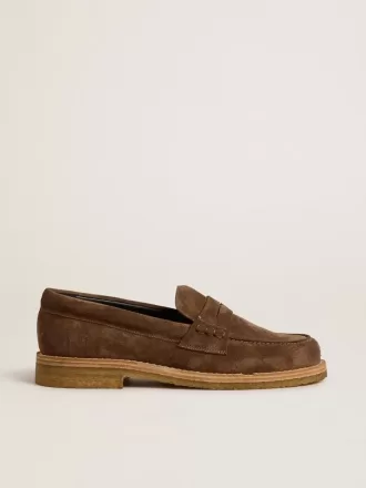 Mocasines Jerry para mujer en ante gris paloma