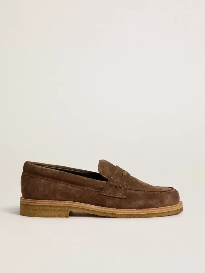 Mocasines Jerry para mujer en ante gris paloma Mocasines Jerry para mujer en ante gris paloma
