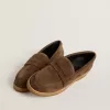 Mocasines Jerry para mujer en ante gris paloma Mocasines Jerry para mujer en ante gris paloma