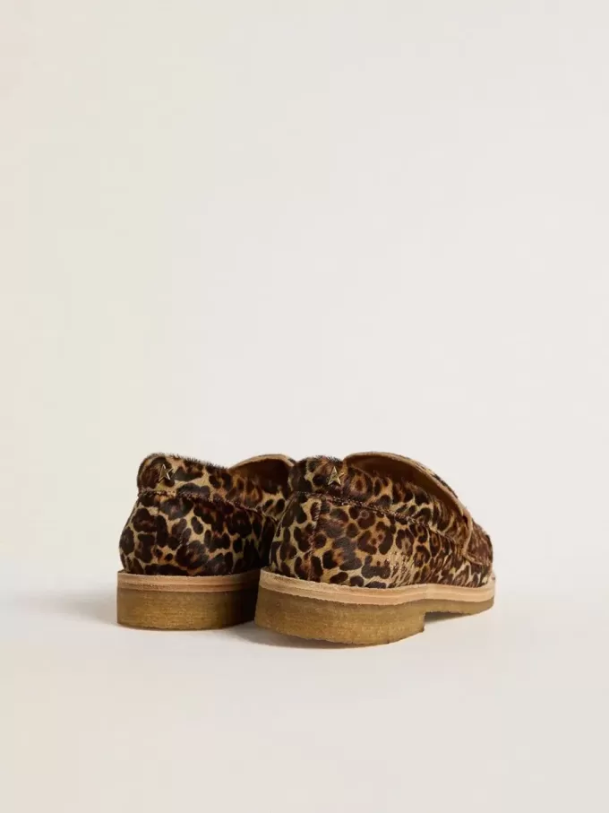 Mocasines Jerry para mujer en piel de potro con estampado de leopardo Mocasines Jerry para mujer en piel de potro con estampado de leopardo