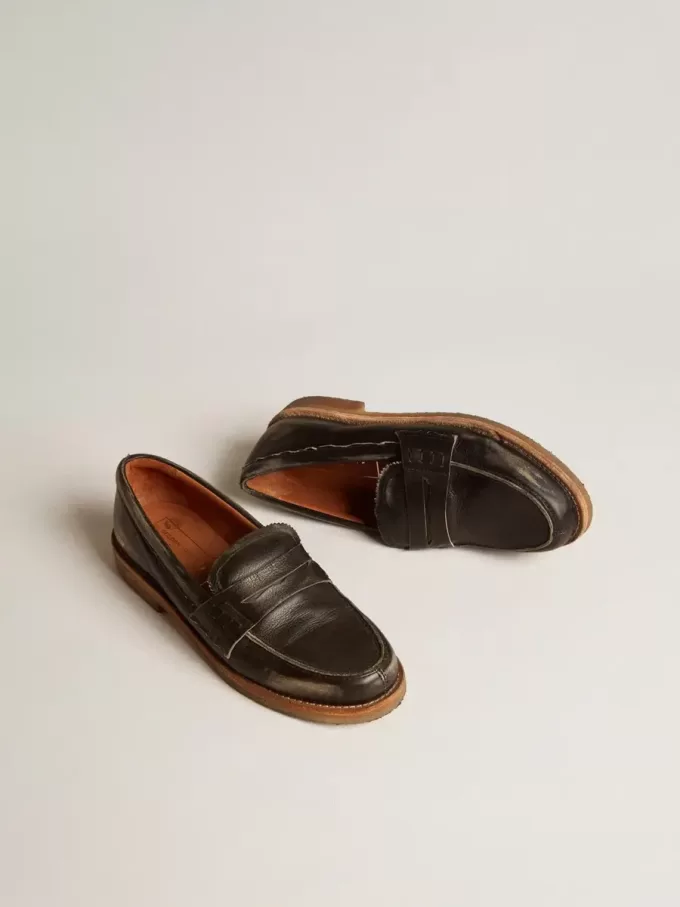 Mocasines Jerry para mujer en piel negra Mocasines Jerry para mujer en piel negra