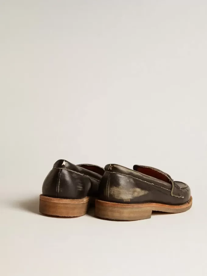 Mocasines Jerry para mujer en piel negra Mocasines Jerry para mujer en piel negra