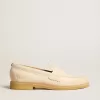 Mocasín Jerry en piel color blanco mantequilla