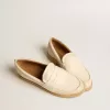 Mocasín Jerry en piel color blanco mantequilla