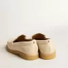 Mocasín Jerry en piel color blanco mantequilla