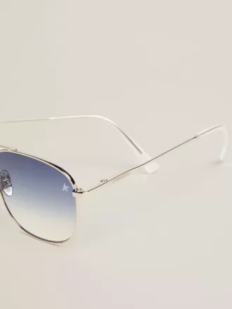 Modelo aviador Sunframe Roger con montura plateada