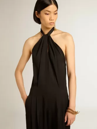 Mono de gabardina de lana negro