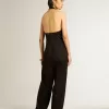 Mono de gabardina de lana negro Mono de gabardina de lana negro