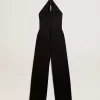 Mono de gabardina de lana negro Mono de gabardina de lana negro
