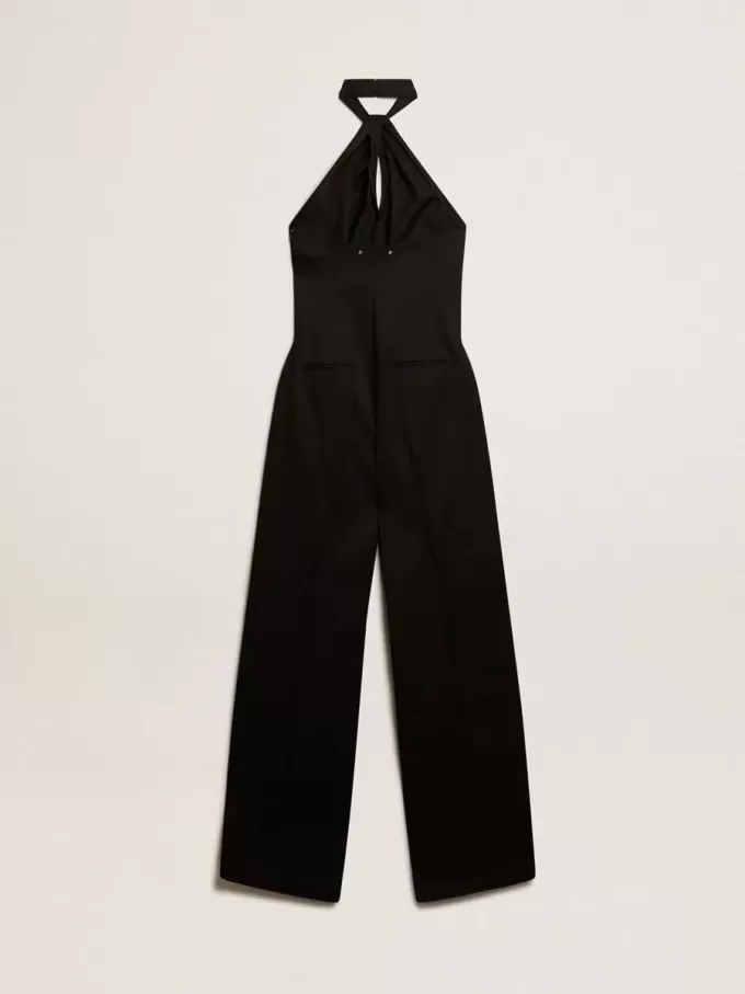 Mono de gabardina de lana negro Mono de gabardina de lana negro