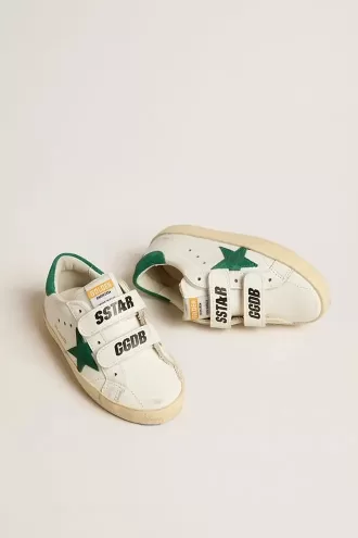 Old School Teen con estrella de ante verde y lengüeta en el talón