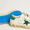 Old School Teen con estrella de ante verde y lengüeta en el talón