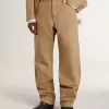 Pantalones beige para hombre con parches Pantalones beige para hombre con parches