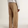 Pantalones beige para hombre con parches Pantalones beige para hombre con parches