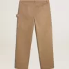 Pantalones beige para hombre con parches Pantalones beige para hombre con parches