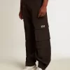 Pantalones cargo de nailon ripstop de color negro Pantalones cargo de nailon ripstop de color negro