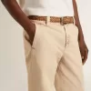 Pantalones chinos beige para hombre con acabado desgastado Pantalones chinos beige para hombre con acabado desgastado