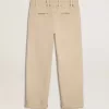 Pantalones chinos beige para hombre con acabado desgastado Pantalones chinos beige para hombre con acabado desgastado
