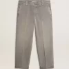 Pantalones chinos de algodón de color gris Pantalones chinos de algodón de color gris
