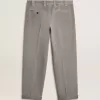 Pantalones chinos de algodón de color gris Pantalones chinos de algodón de color gris