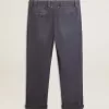 Pantalones chinos de hombre en azul con efecto desgastado Pantalones chinos de hombre en azul con efecto desgastado