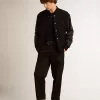 Pantalones chinos negros de algodón para hombre Pantalones chinos negros de algodón para hombre