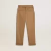 Pantalones chinos para niño en algodón color tabaco Pantalones chinos para niño en algodón color tabaco