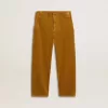 Pantalones chinos para niño en color tabaco con bordados Pantalones chinos para niño en color tabaco con bordados