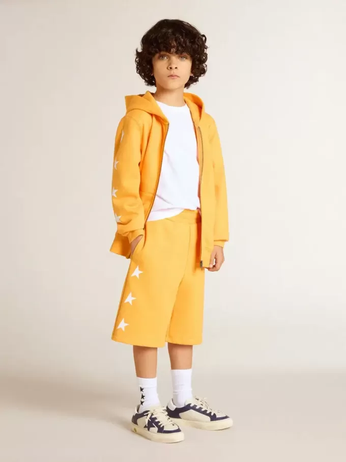 Pantalones cortos amarillo mostaza para niño Pantalones cortos amarillo mostaza para niño