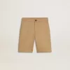 Pantalones cortos de algodón beige para niño Pantalones cortos de algodón beige para niño