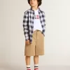 Pantalones cortos de algodón beige para niño Pantalones cortos de algodón beige para niño