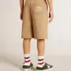Pantalones cortos de algodón beige para niño Pantalones cortos de algodón beige para niño