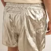 Pantalones cortos de running para hombre en tejido plateado Pantalones cortos de running para hombre en tejido plateado