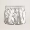 Pantalones cortos de running para hombre en tejido plateado Pantalones cortos de running para hombre en tejido plateado