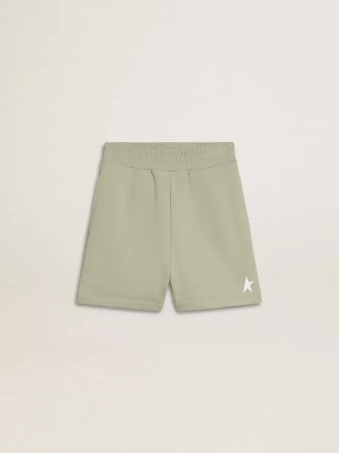 Pantalones cortos verde claro con estrella blanca Pantalones cortos verde claro con estrella blanca