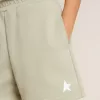 Pantalones cortos verde claro con estrella blanca Pantalones cortos verde claro con estrella blanca
