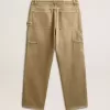 Pantalones de algodón con efecto desgastado para hombre Pantalones de algodón con efecto desgastado para hombre