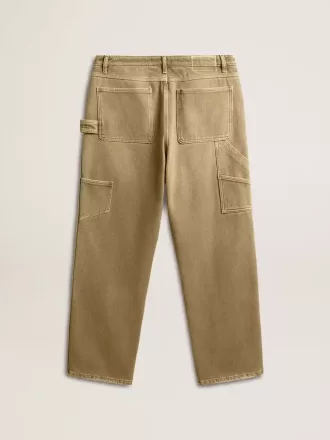 Pantalones de algodón con efecto desgastado para hombre Pantalones de algodón con efecto desgastado para hombre
