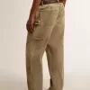 Pantalones de algodón con efecto desgastado para hombre Pantalones de algodón con efecto desgastado para hombre