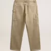 Pantalones de algodón con efecto desgastado para hombre Pantalones de algodón con efecto desgastado para hombre