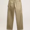 Pantalones de algodón con efecto desgastado para mujer Pantalones de algodón con efecto desgastado para mujer