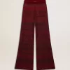 Pantalones de algodón con rayas irregulares Pantalones de algodón con rayas irregulares