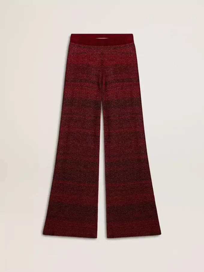 Pantalones de algodón con rayas irregulares Pantalones de algodón con rayas irregulares