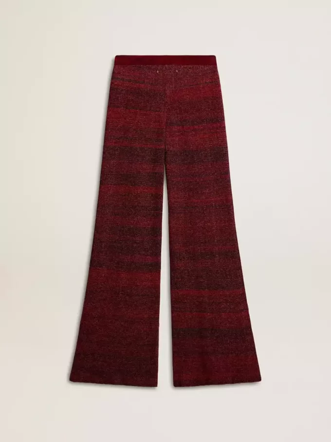 Pantalones de algodón con rayas irregulares Pantalones de algodón con rayas irregulares