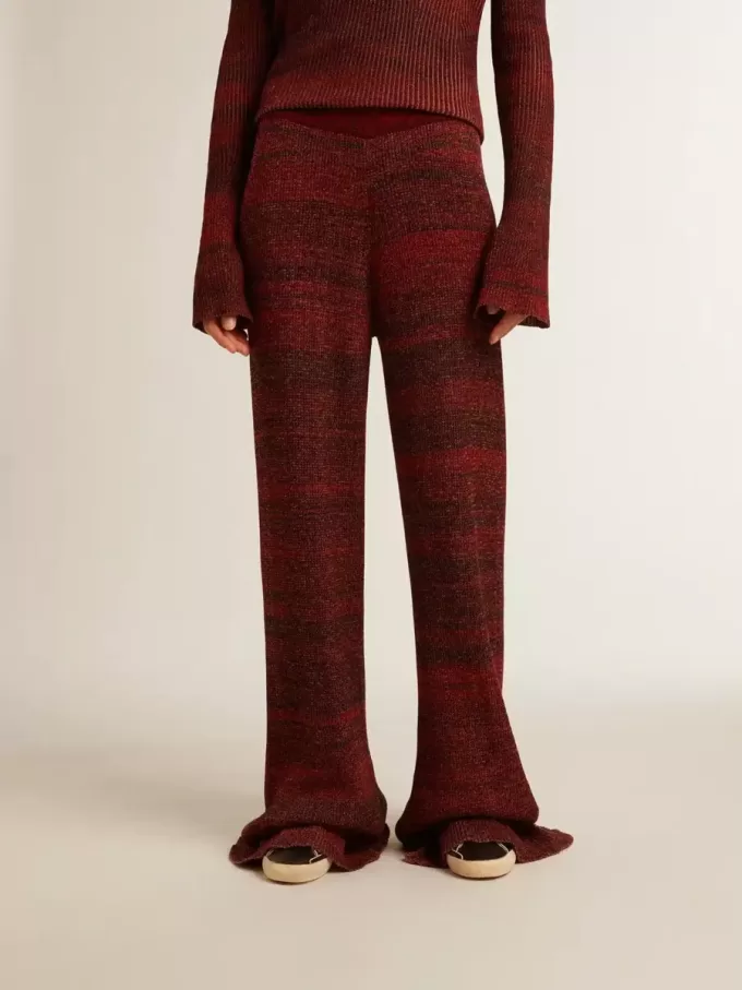 Pantalones de algodón con rayas irregulares Pantalones de algodón con rayas irregulares